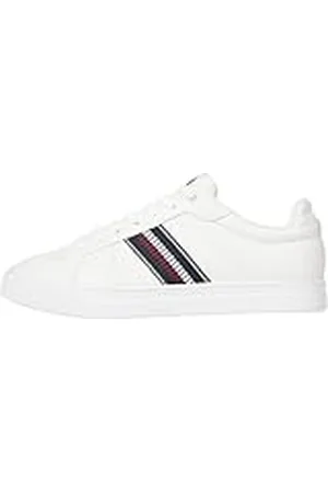 Tommy Hilfiger Dames ICON Court Sneakers Strepen (FW0FW08110) Low Top, Wit (Ecru), 6.5 UK, , 40 EU