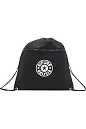 Kipling SUPERTABOO Middelgrote rugzak (met trekkoord), Black Lite (Zwart)