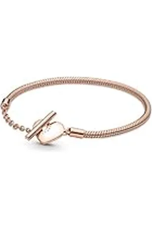 PANDORA Armband Moments "Gravierbares Herz" T-Verschluss 14k rosévergoldet 589285C00 17 cm