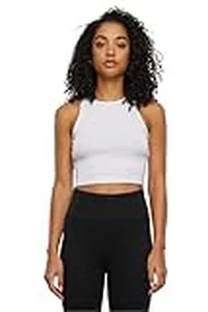 Urban classics Dames Top Dames Organic Cropped Rib Top S, , S