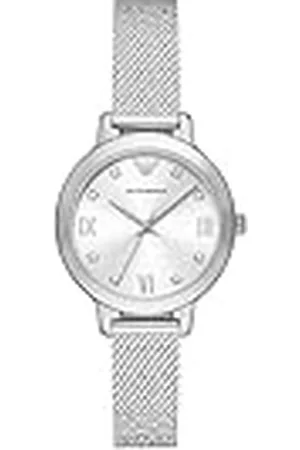 Emporio Armani Dameshorloge met drie wijzers, roestvrij staal, AR11584, , armband