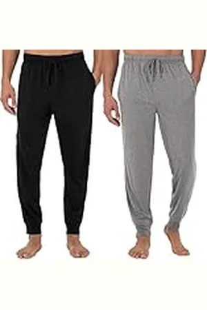 Fruit Of The Loom Heren jersey gebreide joggingbroek slaapbroek (1 en 2 stuks), , L tall