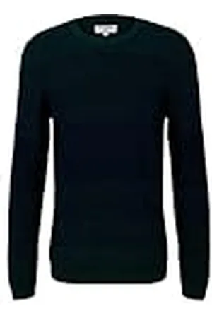 TOM TAILOR Uomini Gebreide trui van duurzaam katoen 1028646, , XS