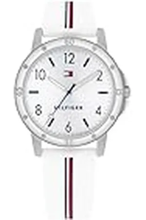 Tommy Hilfiger Analoog kwartshorloge voor meisjes met siliconen armband 1720014, , band