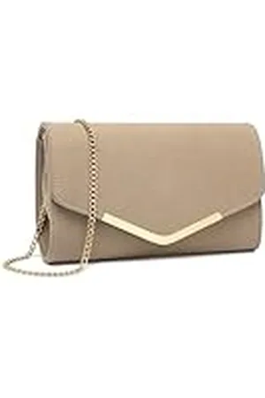 MISS LULÙ Dames enveloppe clutch elegante avondtas bruidstas envelop clutch tas handtas met ketting voor bruiloft party prom