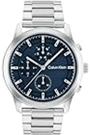 Calvin Klein Analoog multifunctioneel kwartshorloge voor heren met roestvrijstalen of lederen armband, , armband