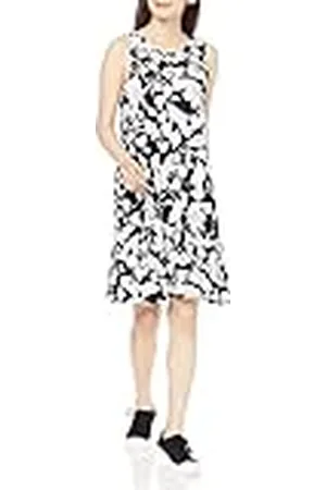 Amazon Tankjurk voor dames (verkrijgbaar in grote maten), zwarte bloemen, XX-Large