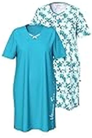 Ulla Popken 2 stuks Bigshirts, Starfish, lichtpetrol, 50-52 dames, , 50-52