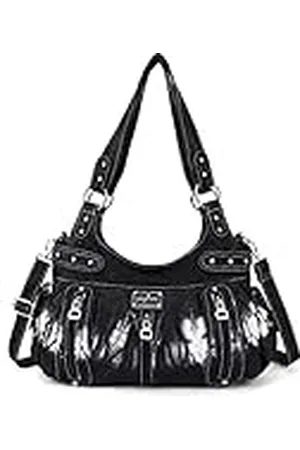 angel kiss Angelkiss grote portemonnees en handtassen voor vrouwen gewassen kunstleer crossbody hobo tas schouder handtas draagtas, , Large