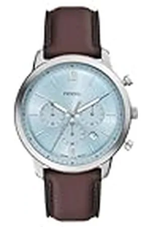 Fossil Heren analoog kwartshorloge met lederen armband FS6109, , FS6109-AMZUK