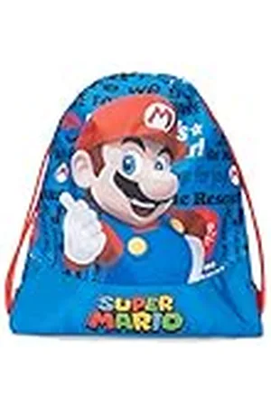 FRANCO COSIMO PANINI SUPERMARIO - Rugzak voor meisjes en kinderen met trekkoord en anti-slagsysteem, geschikt als sporttas en kleuterschool, rugzak voor meisjes, nuttig als schoolrugzak en vrije tijd, 35 x 42 cm,