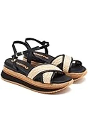 Gioseppo Boskawen Rafia Plateausandalen, , 37 EU