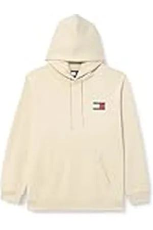Tommy Hilfiger TJM REG ESSENTIAL FLAG HOOD EXT DM0DM20738 Pullover Hoodie, Beige (Newsprint), XXL, , XXL