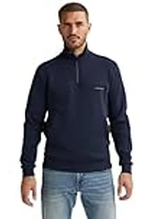 Petrol Industries Heren Sweater Collar Zip, M-1050-SWC307, Navy Blue, XXXL, , 3XL