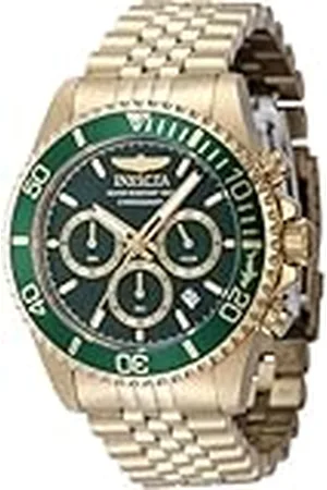 Invicta Pro Diver 48383 Heren Horloge - Waterdicht - Analoog - Quartz Uurwerk - Roestvrij Staal met groene Wijzerplaat - 43mm