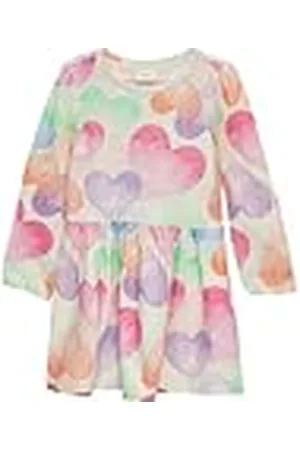 QS by s.Oliver Uitlopende jurk van licht sweatshirt met all-over-print, , 104