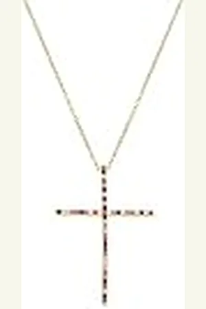 Luxenter 18K gouden afwerking veelkleurige zirkoon ketting - Irend, groot, metaal, kubieke zirkonia, grande, metaal, zirkonia, Grande, Metaal, Zirkonia