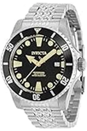 Invicta Pro Diver 39755 Heren Horloge - Waterdicht - Analoog - Automatisch Uurwerk - Roestvrij Staal met zwarte Wijzerplaat - 44mm