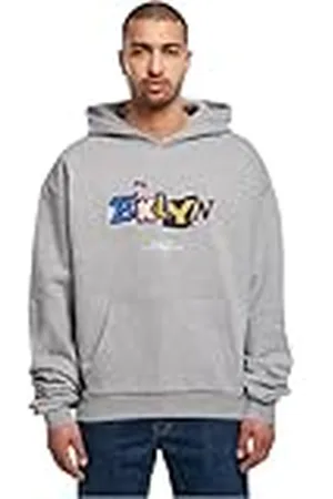 Mister Tee Upscale Brklyn Hoody, herenhoodie met print, oversized fit, , XL