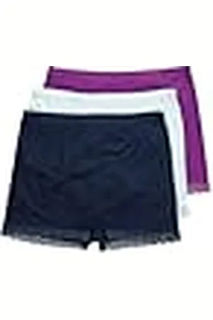 Ulla Popken Dames grote maten grote maten plus size 3-delige broek, bamboe kant, , 42-44