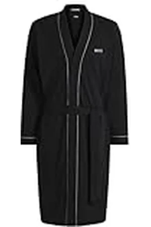 HUGO BOSS Heren Kimono BM ochtendjas van katoen-jersey met logo en biezen, , XXL