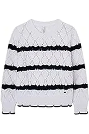 Pepe Jeans Carlie Pullover voor meisjes en jongens, wit (mousse), 4 Jaar