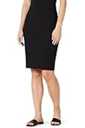 Amazon Dames Ponte Pull-On Boven de knie getailleerde kokerrok, , XX-Large