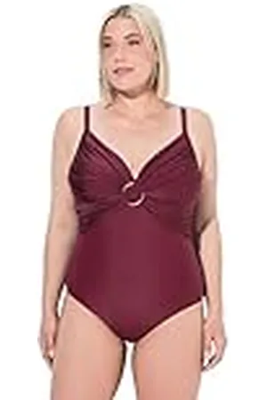 Ulla Popken Dames grote maten grote maten plus size badpak, shiny mat mix, , 44
