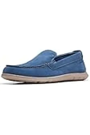 Clarks Heren Flexway Step Mocassin, lichtblauw suède, 8 UK, , 42 EU
