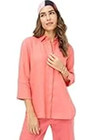 Brax Style Vicki blouse van linnen met verborgen knoopsluiting, , 36