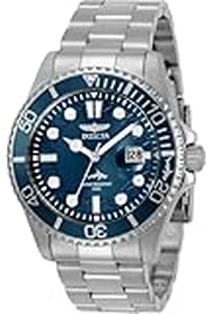 Invicta Pro Diver 30019 Heren Horloge - Waterdicht - Analoog - Quartz Uurwerk - Roestvrij Staal met blauwe Wijzerplaat - 43mm