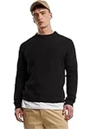 Urban classics Heren trui Rib Basic Sweater, klassieke trui voor mannen, regular fit, maten S-5XL, , L