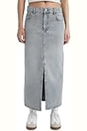 DeFacto Dames jeansrok - denim rok voor vrouwen lange maxi-rok, , 38