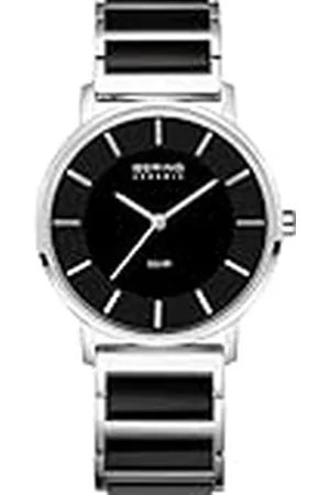 Bering Analoog dameshorloge op zonne-energie met roestvrij stalen armband 19535-742, , armband