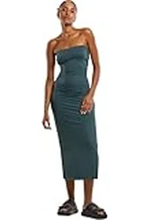 Urban classics Damesjurk, bandeau, midi-jurk, strapless bandeaujurk, midi-lengte, maten XS - 5XL, , S