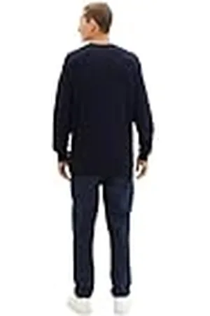 TOM TAILOR Cosy Basic gebreide trui met ronde hals voor heren, , 3XL
