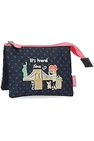 Enso Travel Time portemonnee met drie vakken blauw 14 x 10 x 5 cm polyester