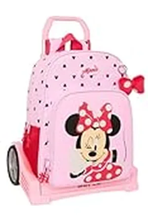 Safta Minnie Mouse NAIVE Schoolrugzak 180, ergonomische rug, met trolley Evolution Ideaal voor kinderen van verschillende leeftijden, comfortabel en veelzijdig, kwaliteit en duurzaamheid, 33 x 14 x 42