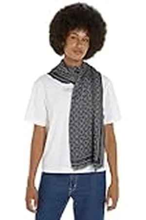Calvin Klein Dames Monogram Jacquard Sjaal 130X130 Sjaals, Ck , One Size, ., Eén Maat