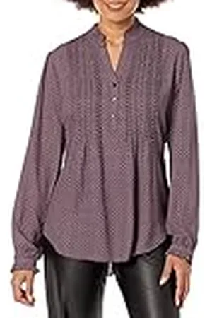 NYDJ Dames Plooi Front Tuniek Blouse, , Medium, , M