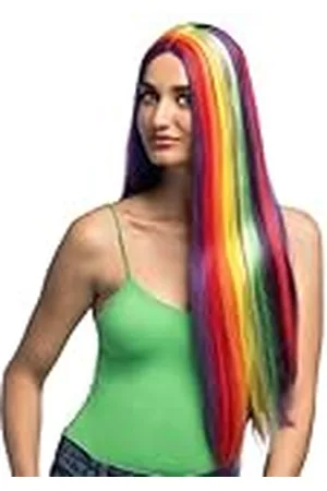 Boland 85719 - Regenboogpruik voor volwassenen, kapsel van synthetisch haar voor themafeesten, pride festivals of carnaval, accessoire voor verkleedkostuums