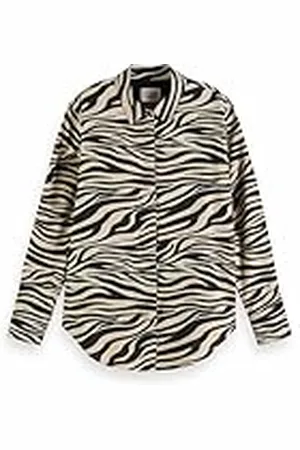 Scotch&Soda Dames Relaxed Fit with Animal Print Shirt, , 40