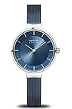 Bering Dames Analoog Solar Horloge met Roestvrij Stalen Armband 14631-307