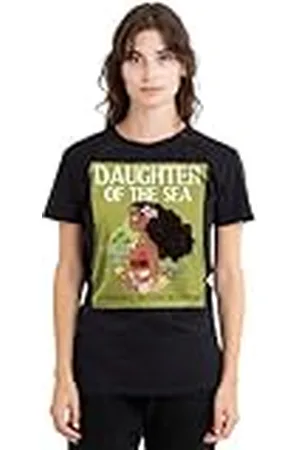 Disney Mandarin creative ltd Dames Moana Daughter of The Sea Ladies, Black T-Shirt, , XXL, , XXL