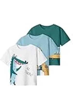 NAME IT Jongens Nmmhelge 3P Ss Nreg Top Pb (3-pack), , 110