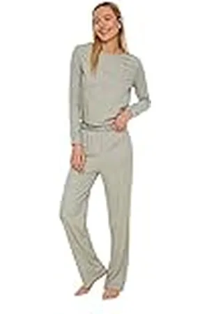 Trendyol Gray Rubber gedetailleerde gebreide pyjamaset voor dames, , XL