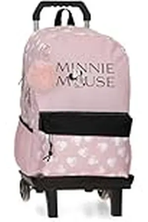 Disney Joumma Minnie Heads Rugzak met dubbel vak met wagen, 39,6 cm (15,6 inch), , 31 x 44 x 15 cm, polyester, 24,68 l, , Eén maat, Rugzak met dubbel vak en trolley