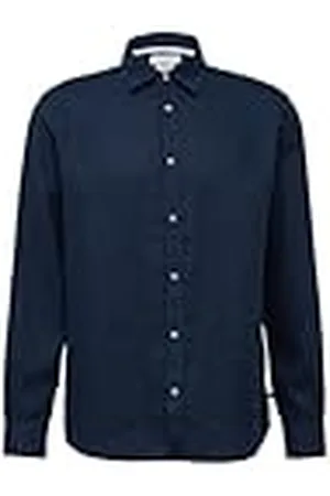 QS by s.Oliver Heren 2164316 Shirt met lange mouwen, diepblauw, L, , L