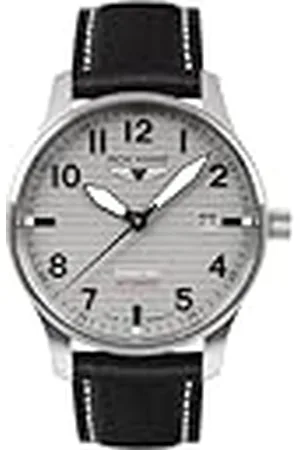 Iron Annie Herenhorloge met lederen band serie D-Aqui 1932 automatische datum 5662, , Klassiek