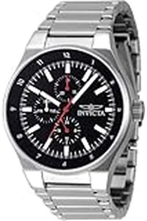 Invicta Racing 47547 Heren Horloge - Waterdicht - Analoog - Quartz Uurwerk - Roestvrij Staal met zwarte Wijzerplaat - 44mm